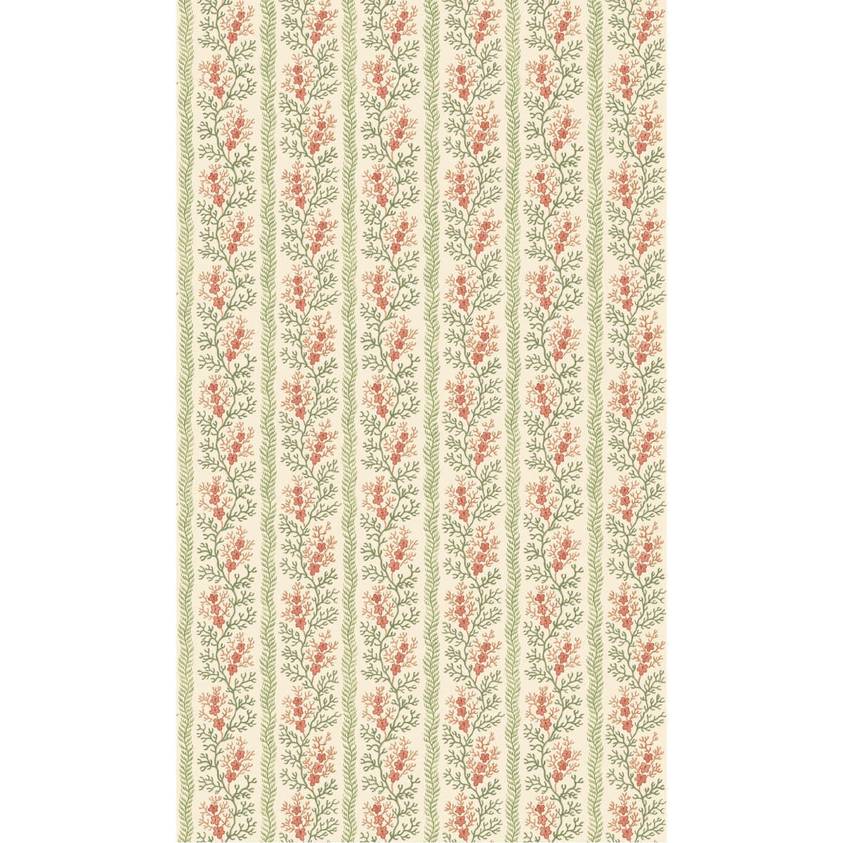 GP & J Baker | Symington wallcovering - Green/Red
