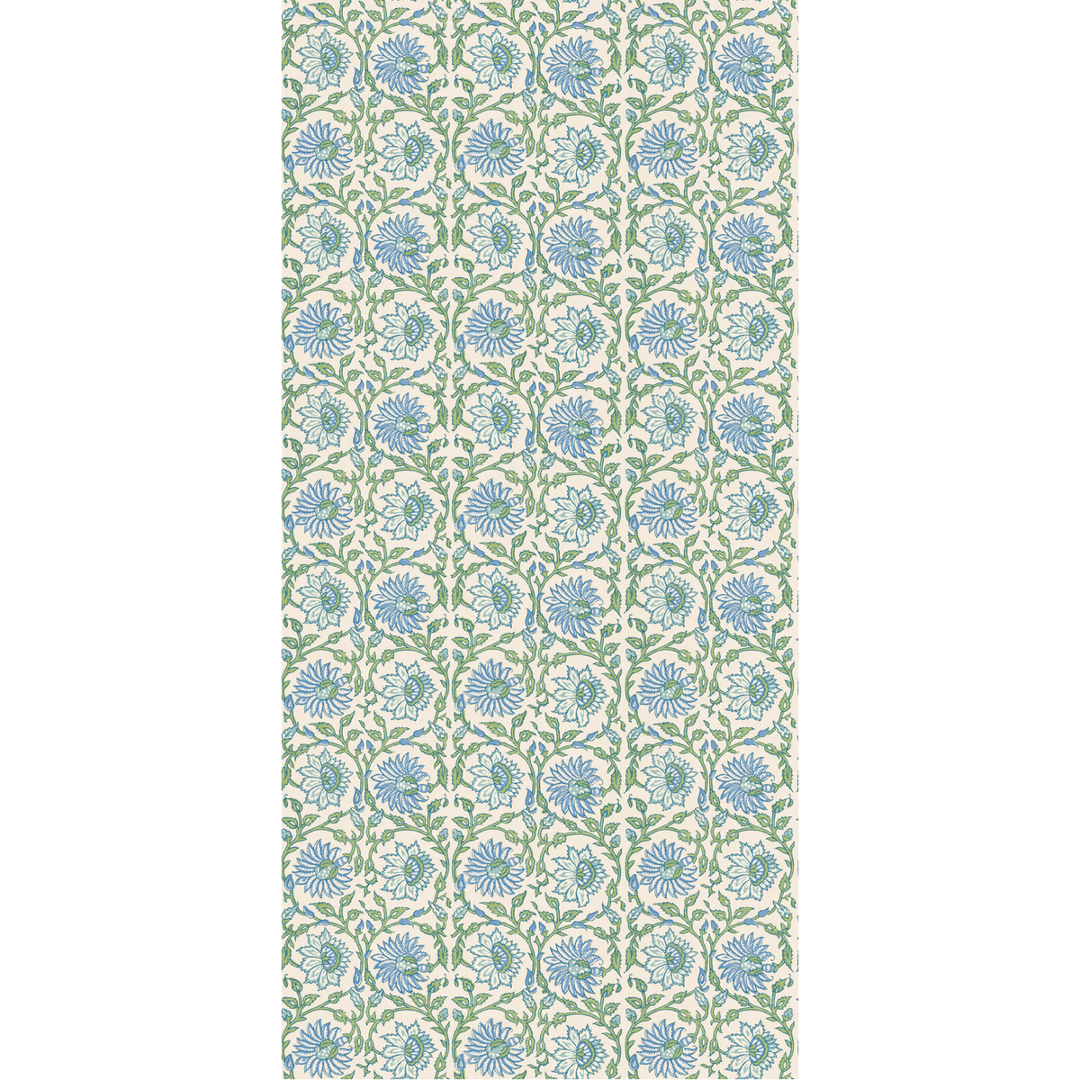 GP & J Baker | Cecily wallcovering - Blue/Green