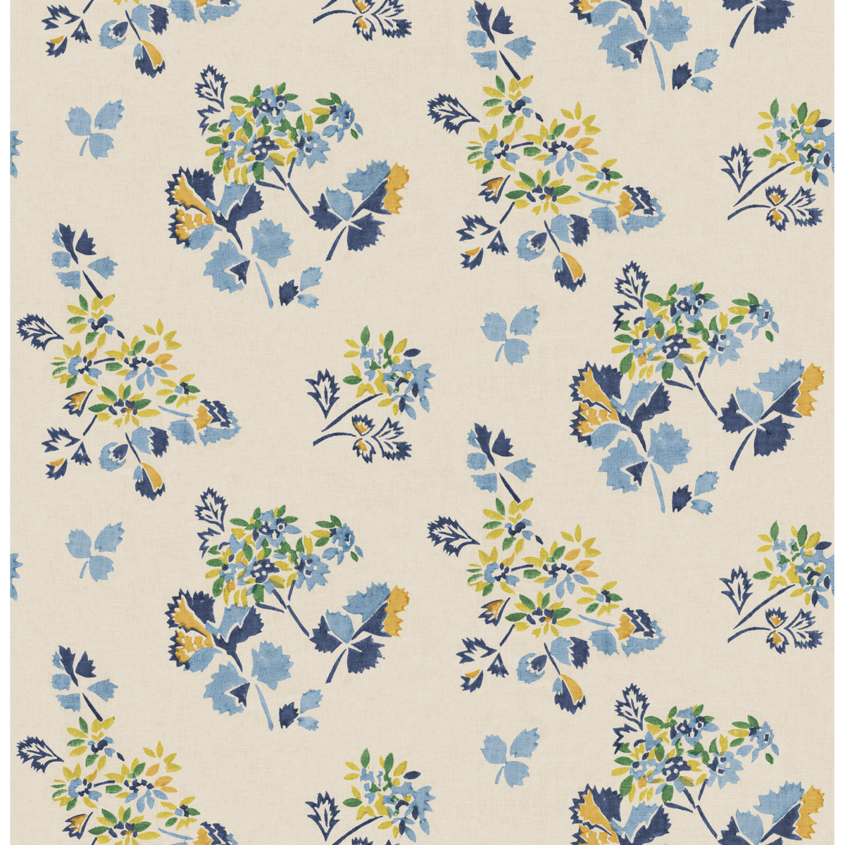 GP & J Baker | Forest Flower wallcovering - Blue/Green