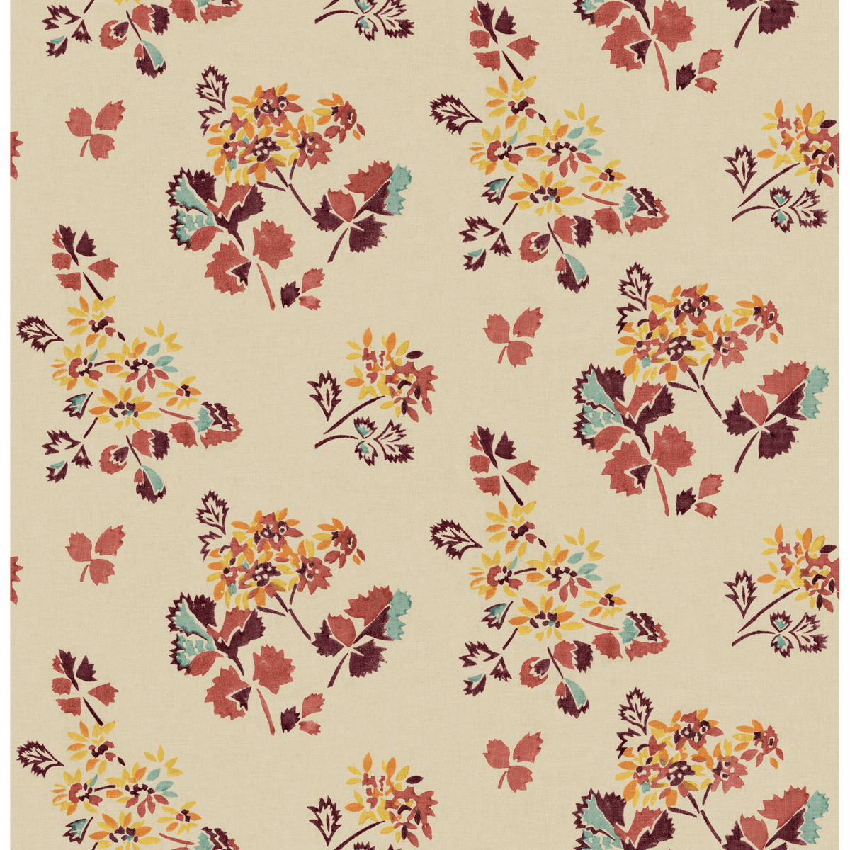 GP & J Baker | Forest Flower wallcovering - Earth
