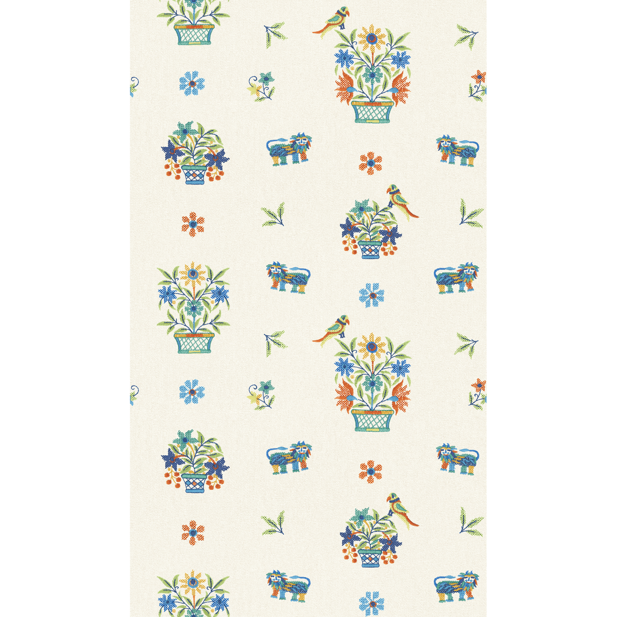 GP & J Baker | Roar Stitch wallcovering - Jewel