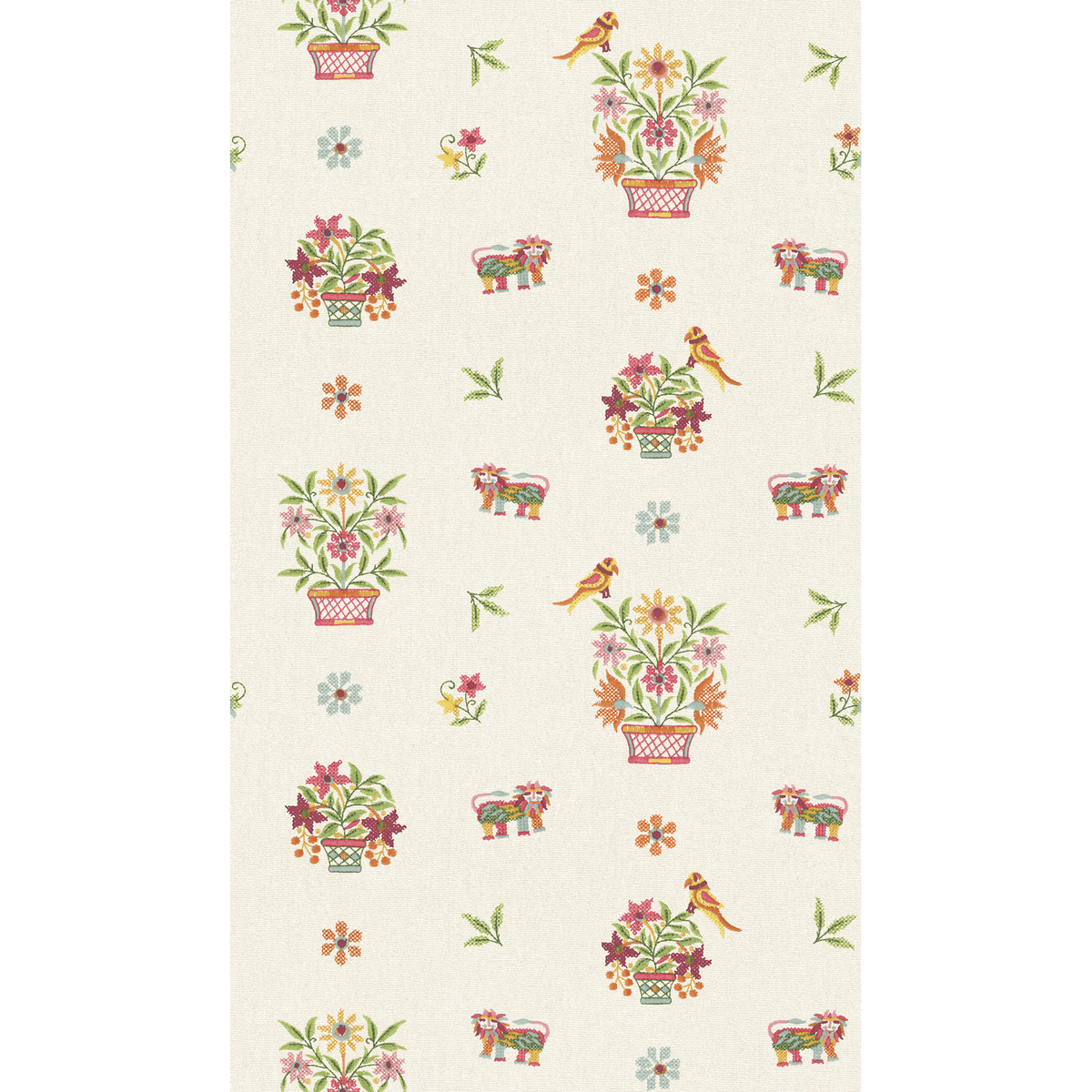 GP & J Baker | Roar Stitch wallcovering - Green