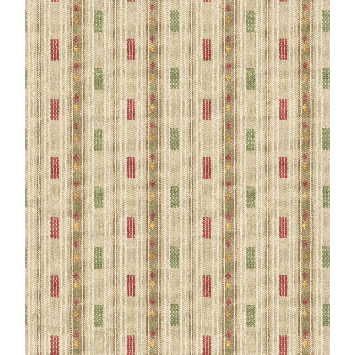 GP & J Baker | Tradewind wallcovering - Red/Green
