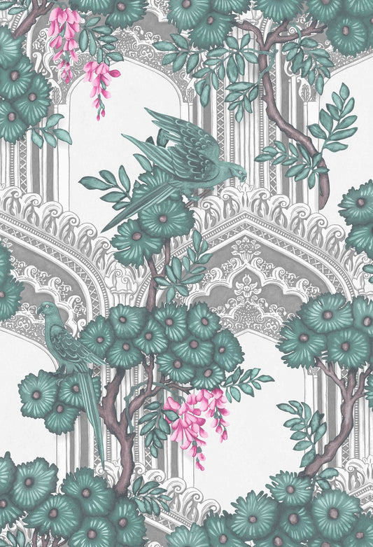 Cole & Son Babylon wallpaper - Teal & Pink