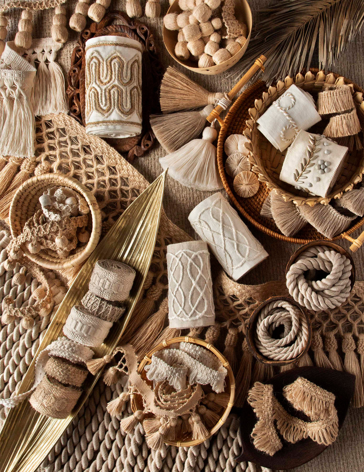 Samuel and Sons Bali Jute Beaded Fringe — scenography