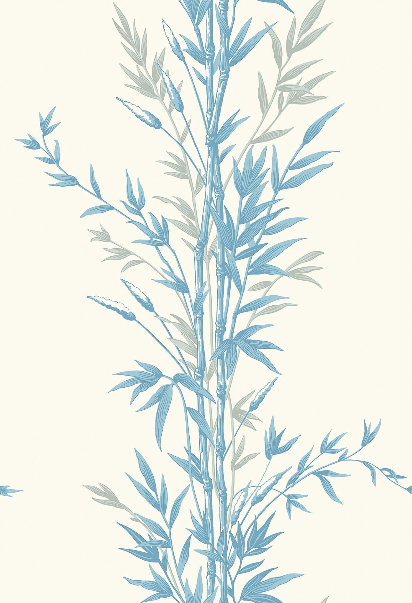 Cole & Son Bamboo wallpaper - Blue on Chalk