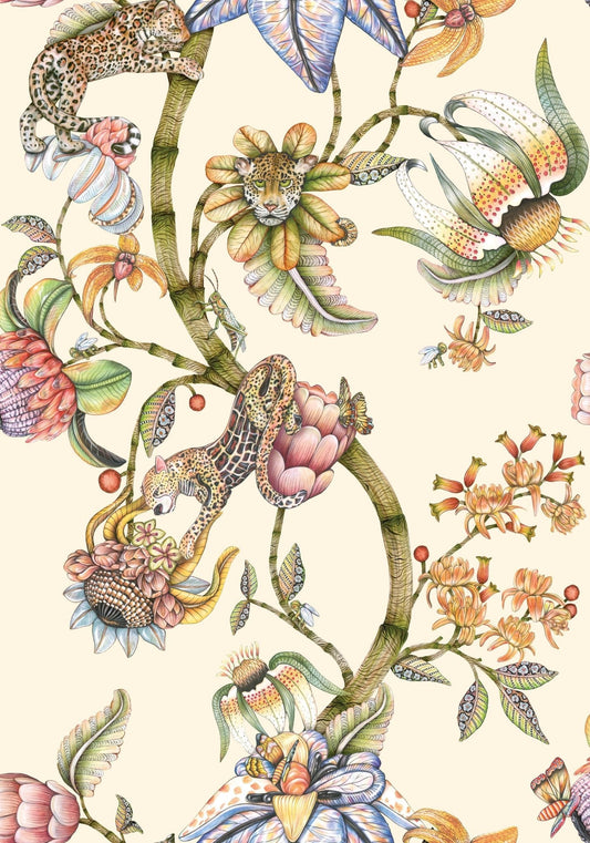Cole & Son Protea Panthera wallpaper - Stone