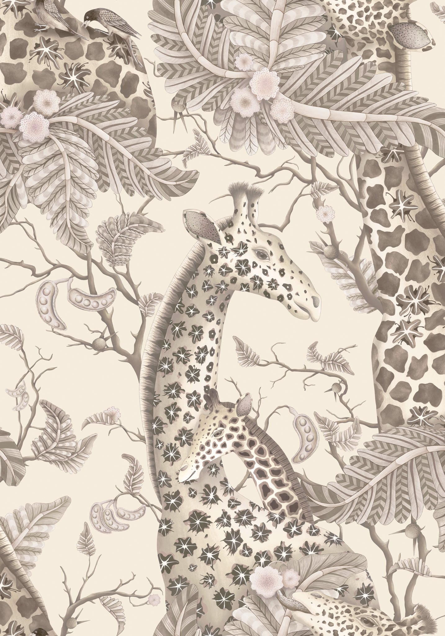 Cole & Son Royal Giraffe wallpaper - Pebble