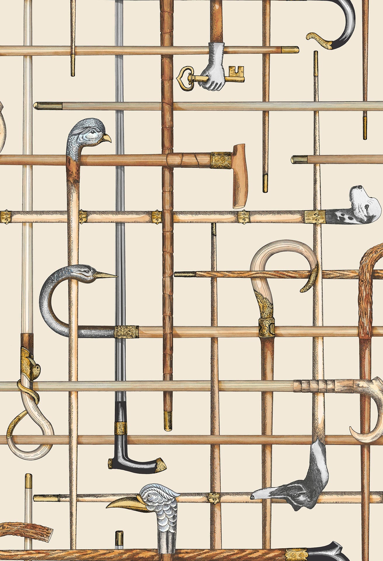 Cole & Son Bastoni wallpaper - Cream