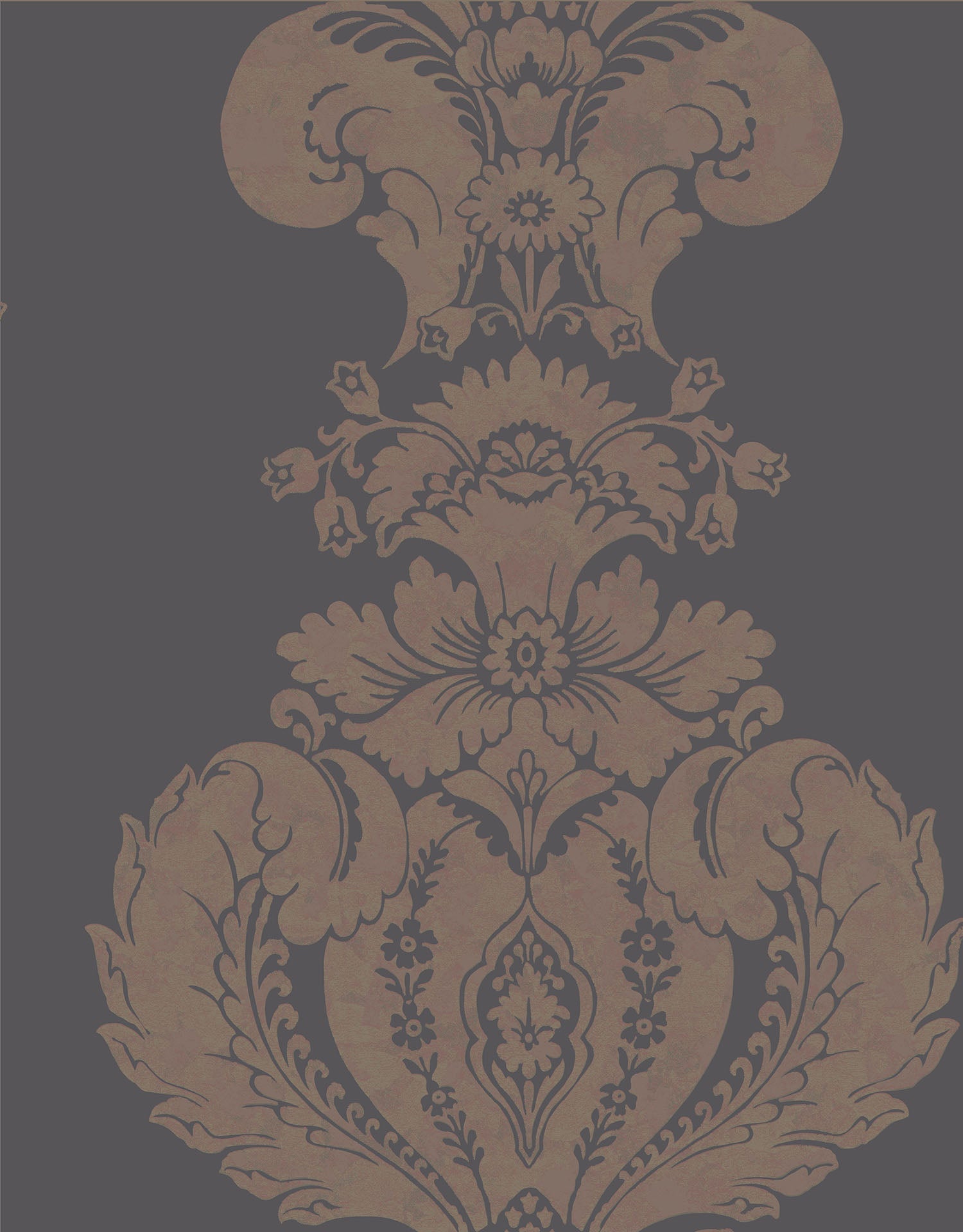 Cole & Son Baudelaire - Metallic Bronze on Charcoal
