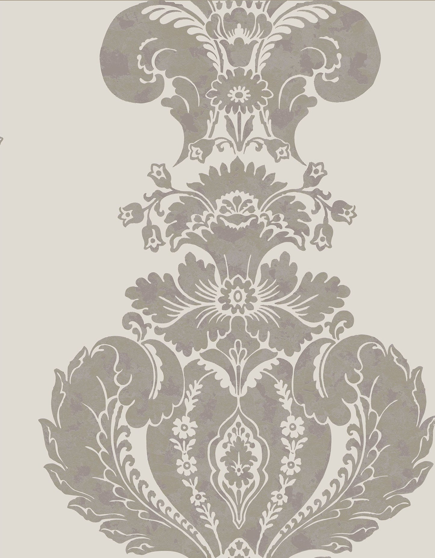 Cole & Son Baudelaire - Metallic Silver on Grey