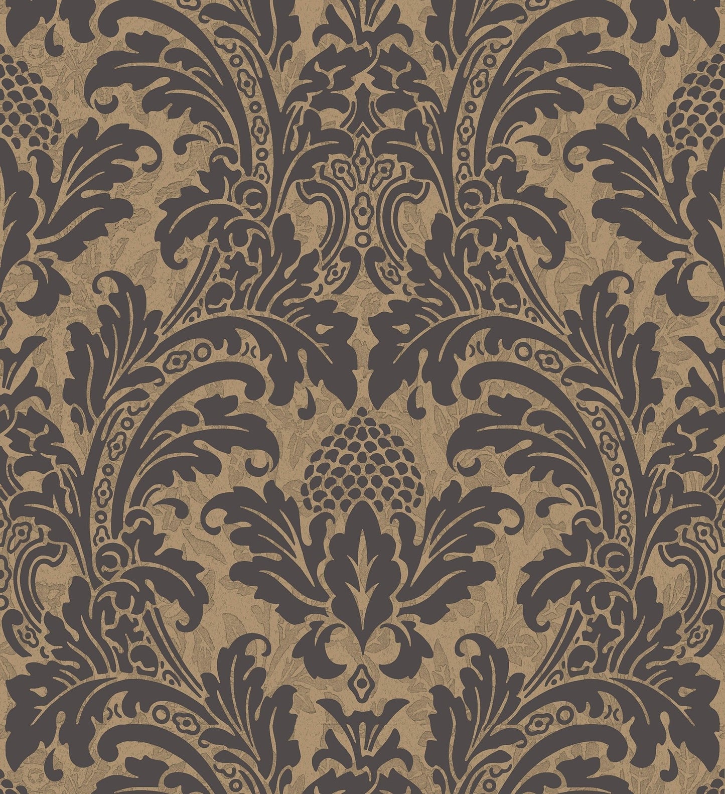 Cole & Son Blake - Black on Metallic Gold