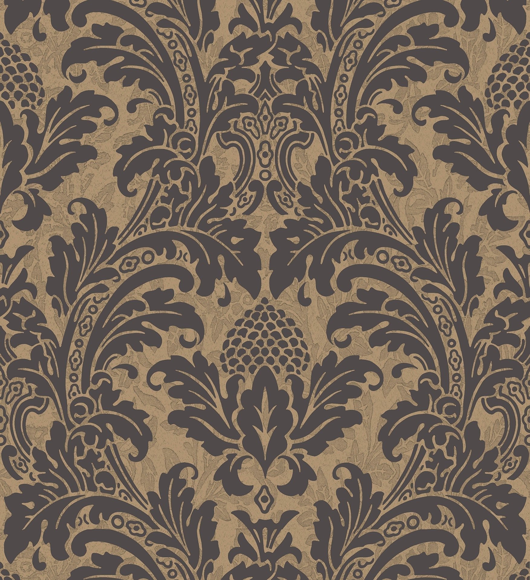 Cole & Son Blake - Black on Metallic Gold