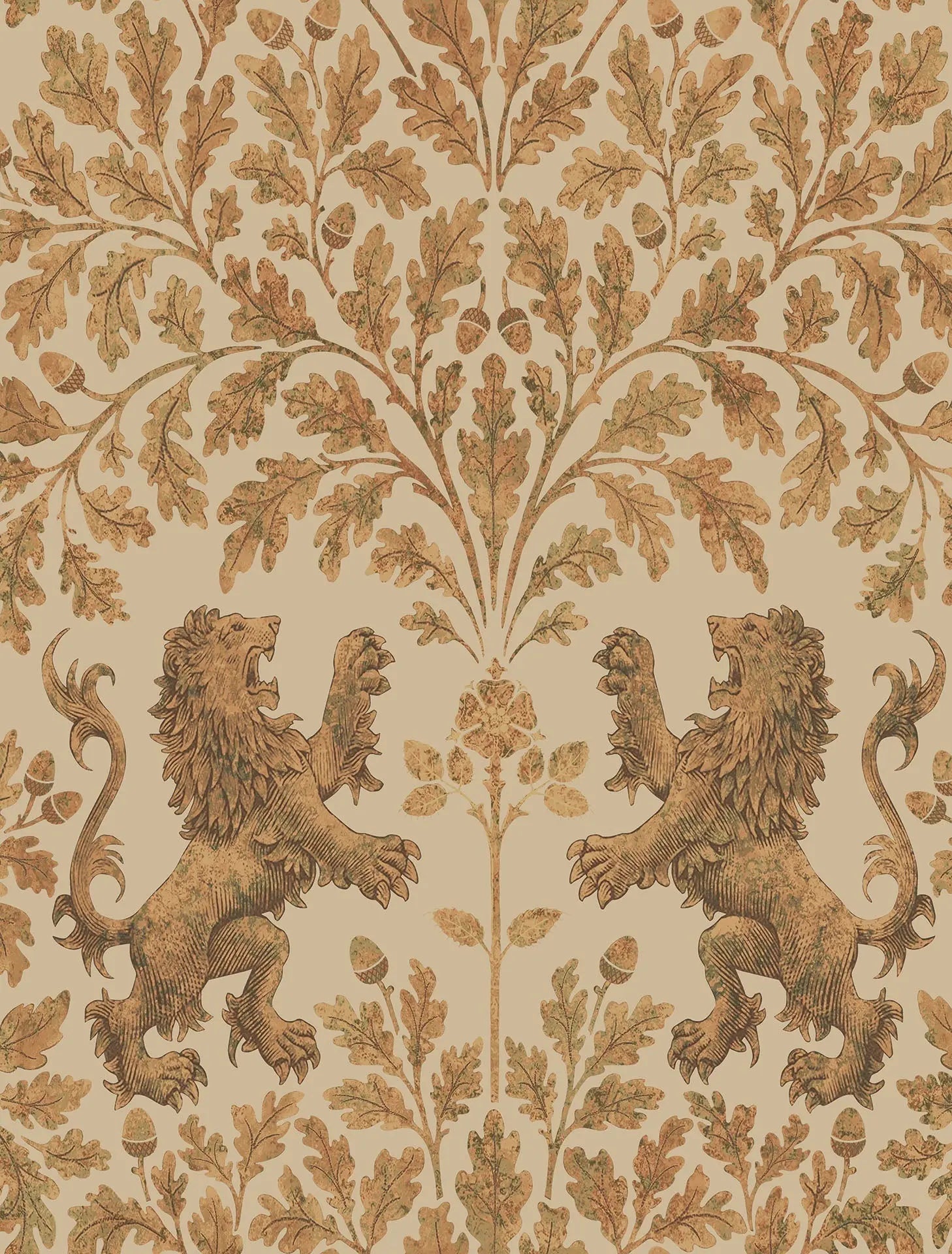 Cole & Son Boscobel Oak - Metallic Gold on Oat