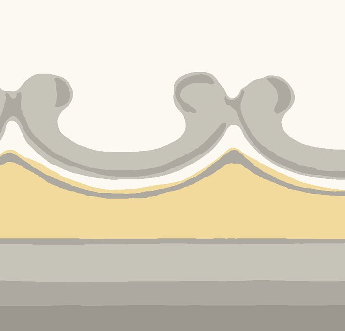 Cole & Son Broderie Border wallpaper - Ochre & Grey