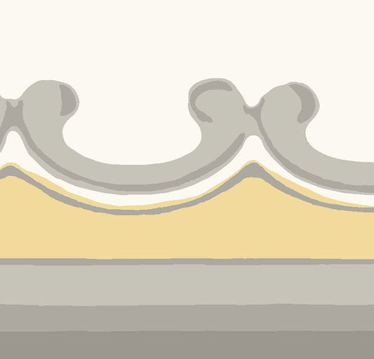 Cole & Son Broderie Border wallpaper - Ochre & Grey