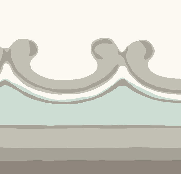 Cole & Son Broderie Border - Duck Egg & Taupe