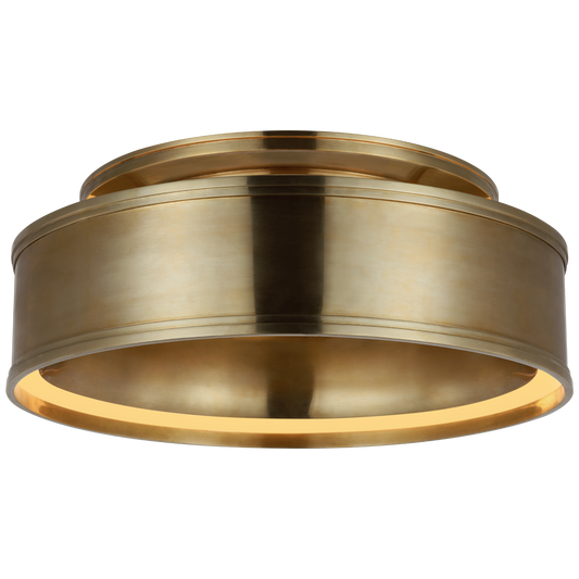 Connery 18 Flush Mount - Antique-Burnished Brass