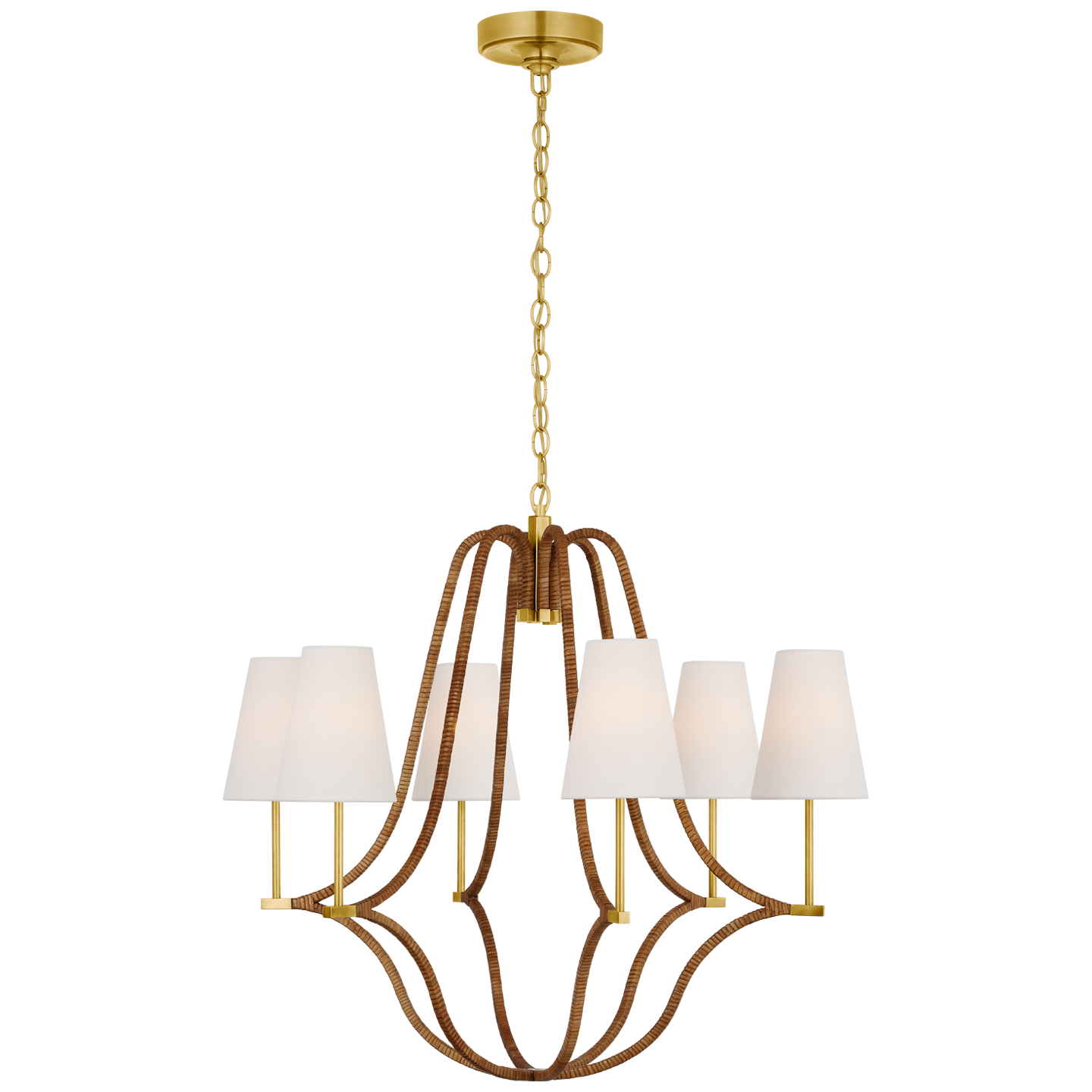Visual Comfort | Chapman & Myers | Biscayne Large Wrapped Chandelier