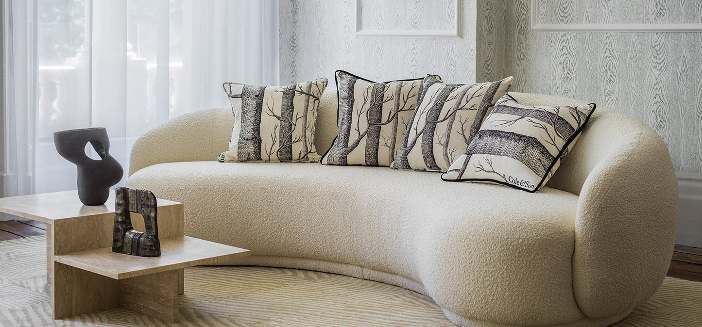Cole & Son Woods Linen Union Cushion - interior