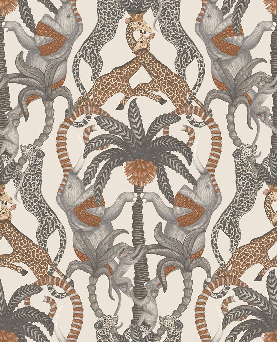 Cole & Son Safari Totem - Ginger & Taupe on Parchment