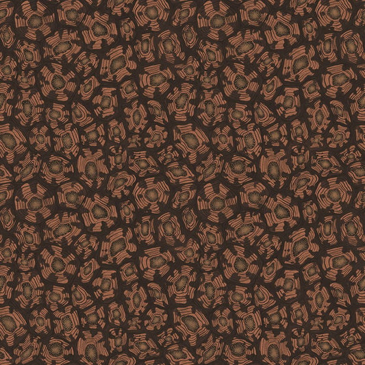 Cole & Son Savanna Shell wallpaper - Terracotta, Claret & Metallic Gold