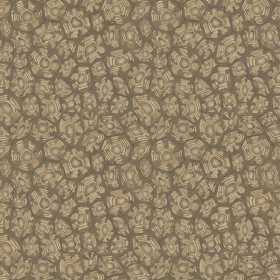 Cole & Son Savanna Shell - Metallic Gilver, Cedar & Metallic Gold