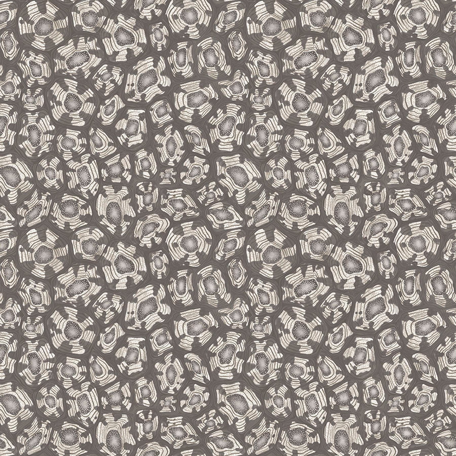 Cole & Son Savanna Shell - Soot & Snow & Metallic Silver
