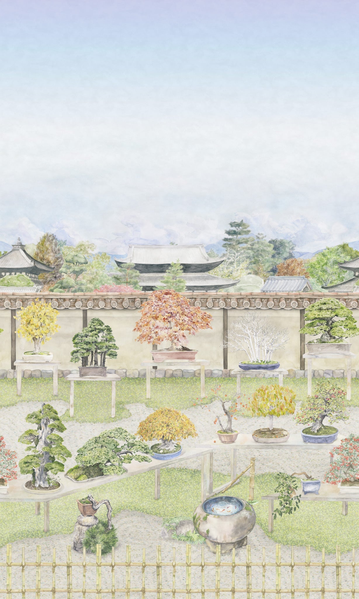 Cole & Son Bonsai Garden wallpaper - Leaf Green