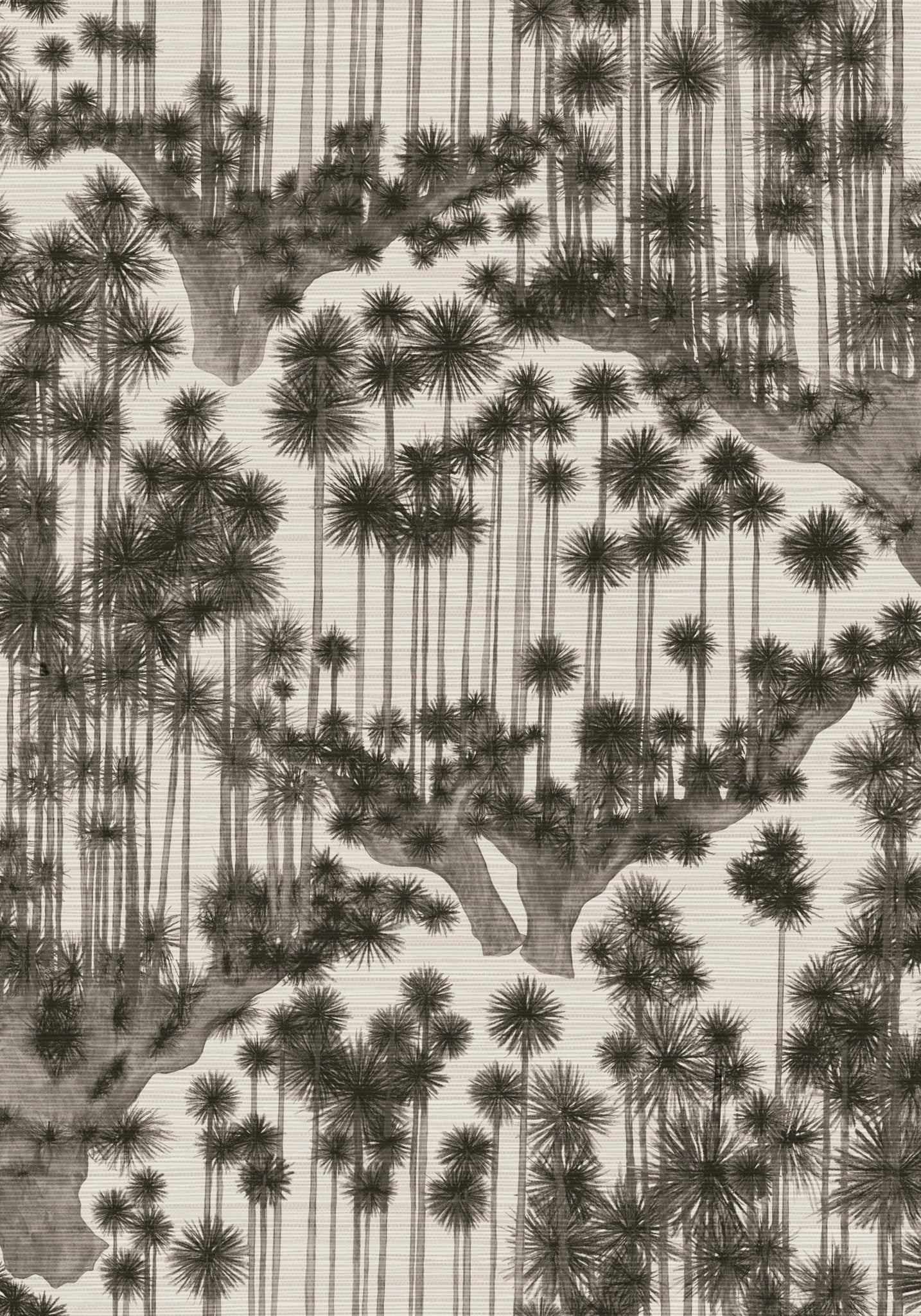 Cole & Son Japanese Woods - Grasscloth wallpaper - Charcoal