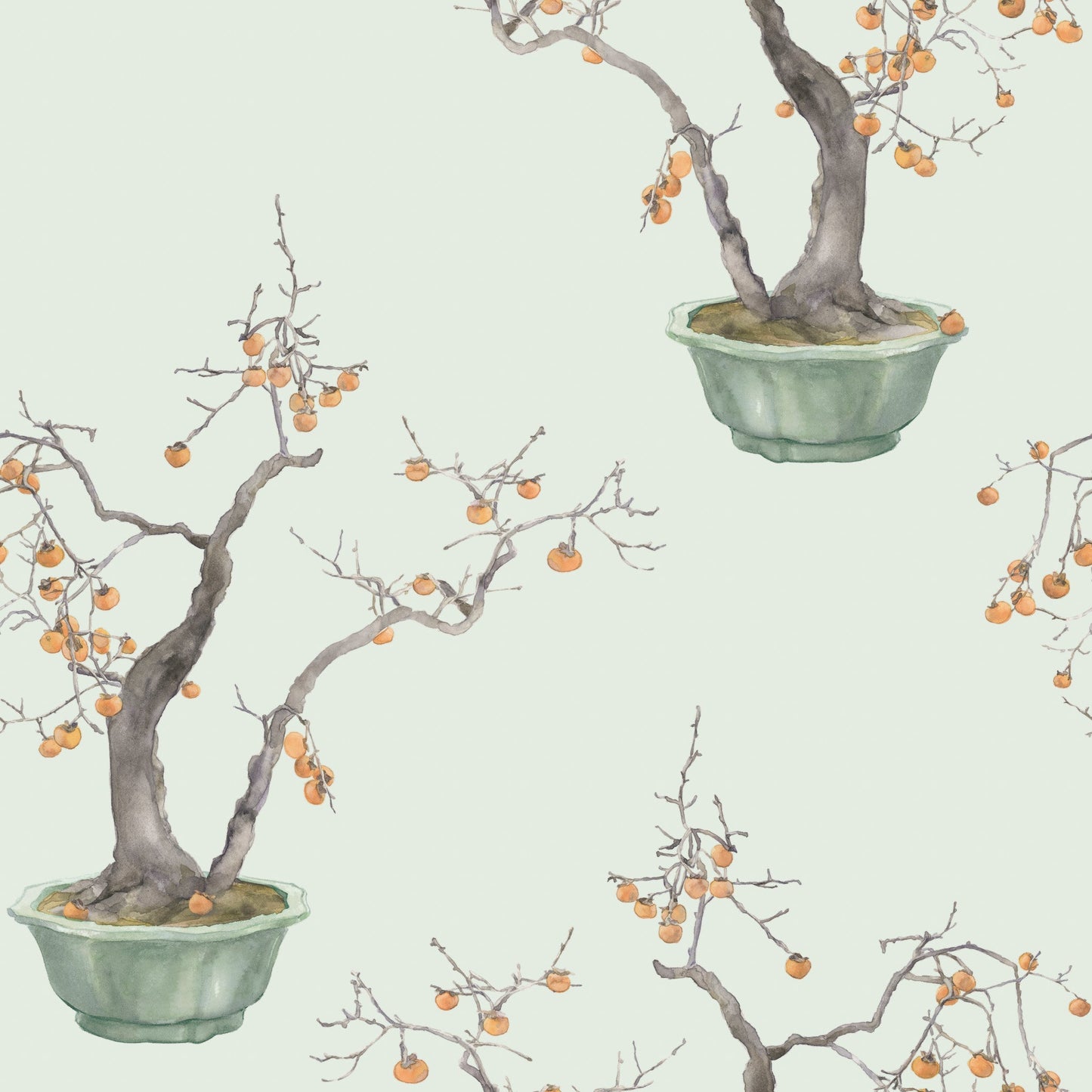 Cole & Son Kaki Persimmon - Jade Green & Marigold