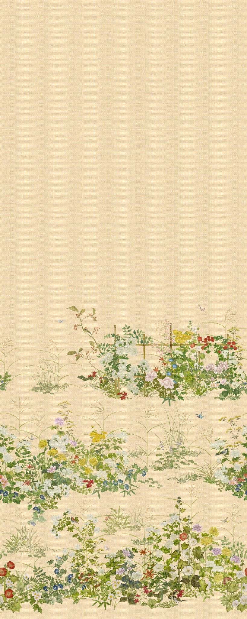 Cole & Son Scenic Flora - Japanese Paperweave wallpaper - Gold