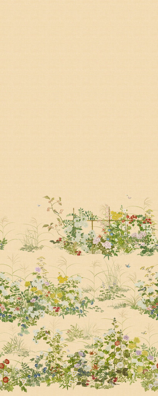 Cole & Son Scenic Flora - Japanese Paperweave wallpaper - Gold