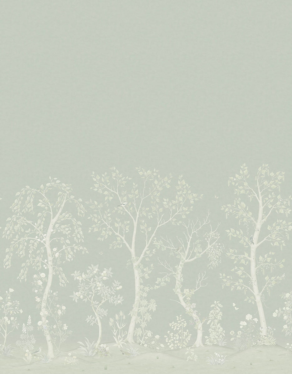 Cole & Son Seasonal Woods Silk wallpaper - Sage Silk