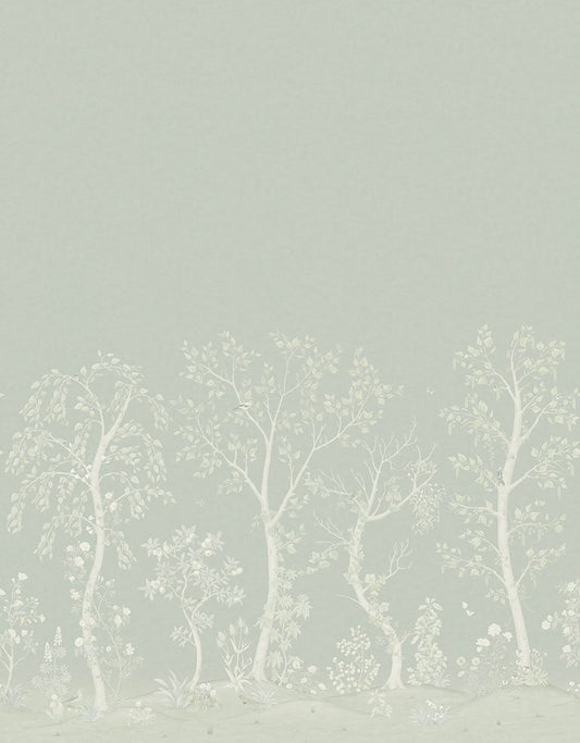 Cole & Son Seasonal Woods Silk wallpaper - Sage Silk
