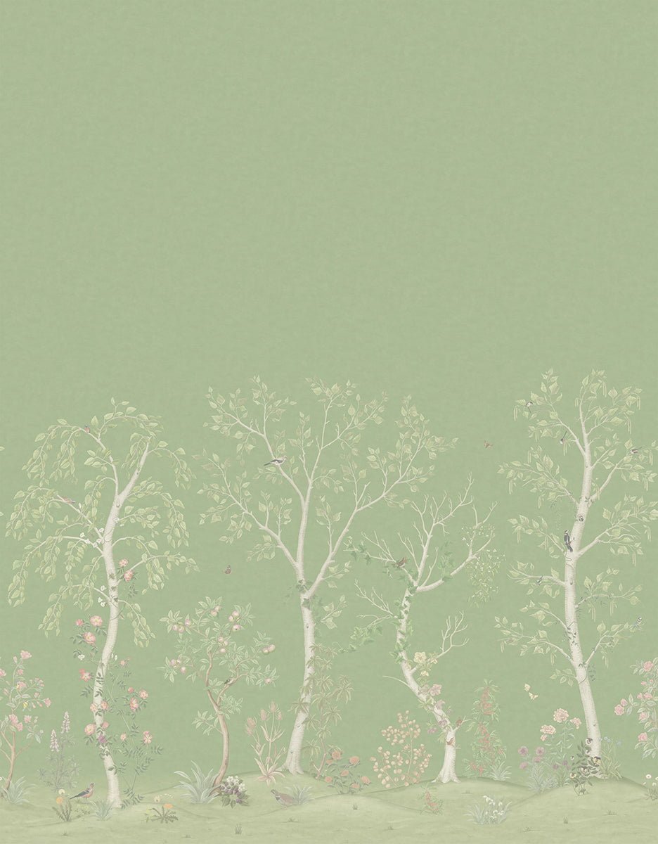 Cole & Son Seasonal Woods Silk - Jade Silk