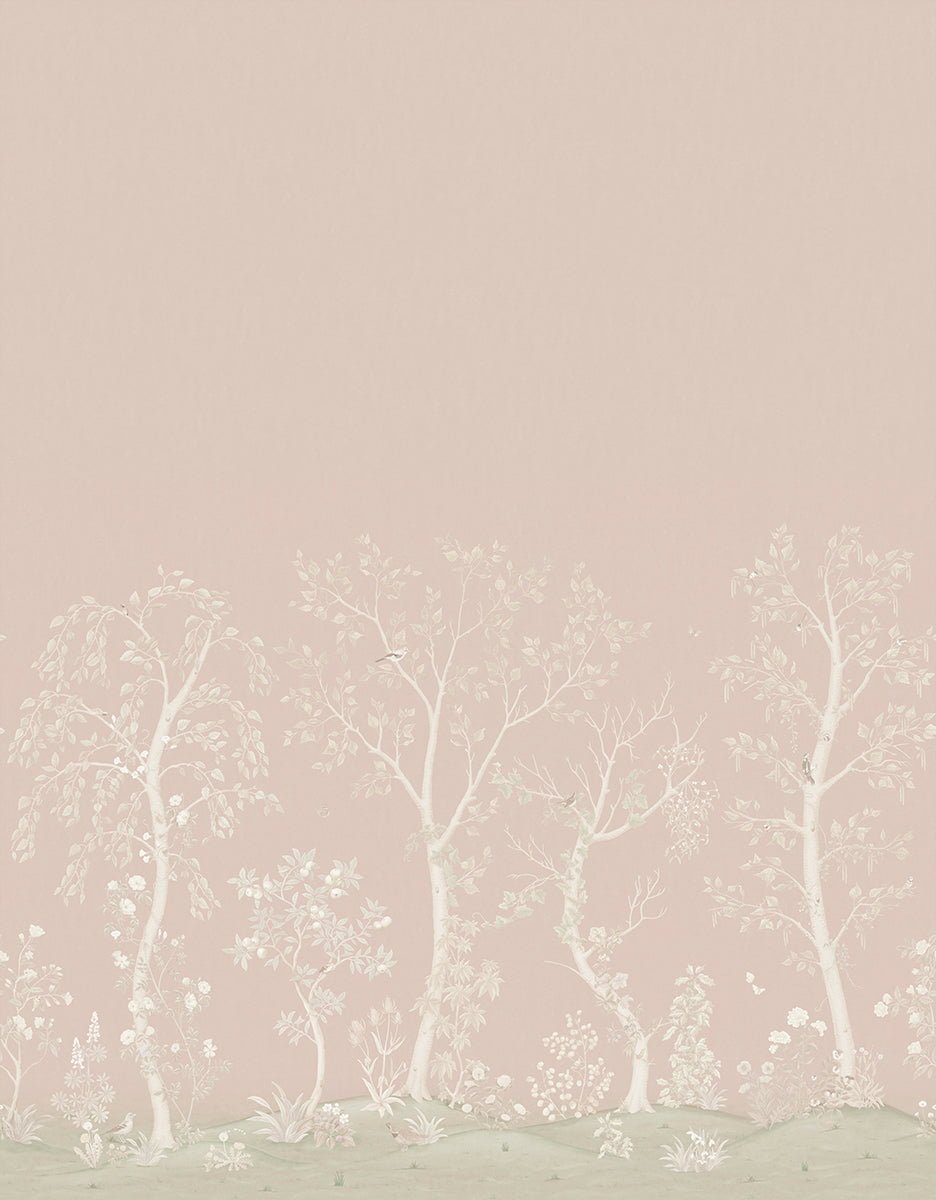 Cole & Son Seasonal Woods Silk - Rose Quartz Silk