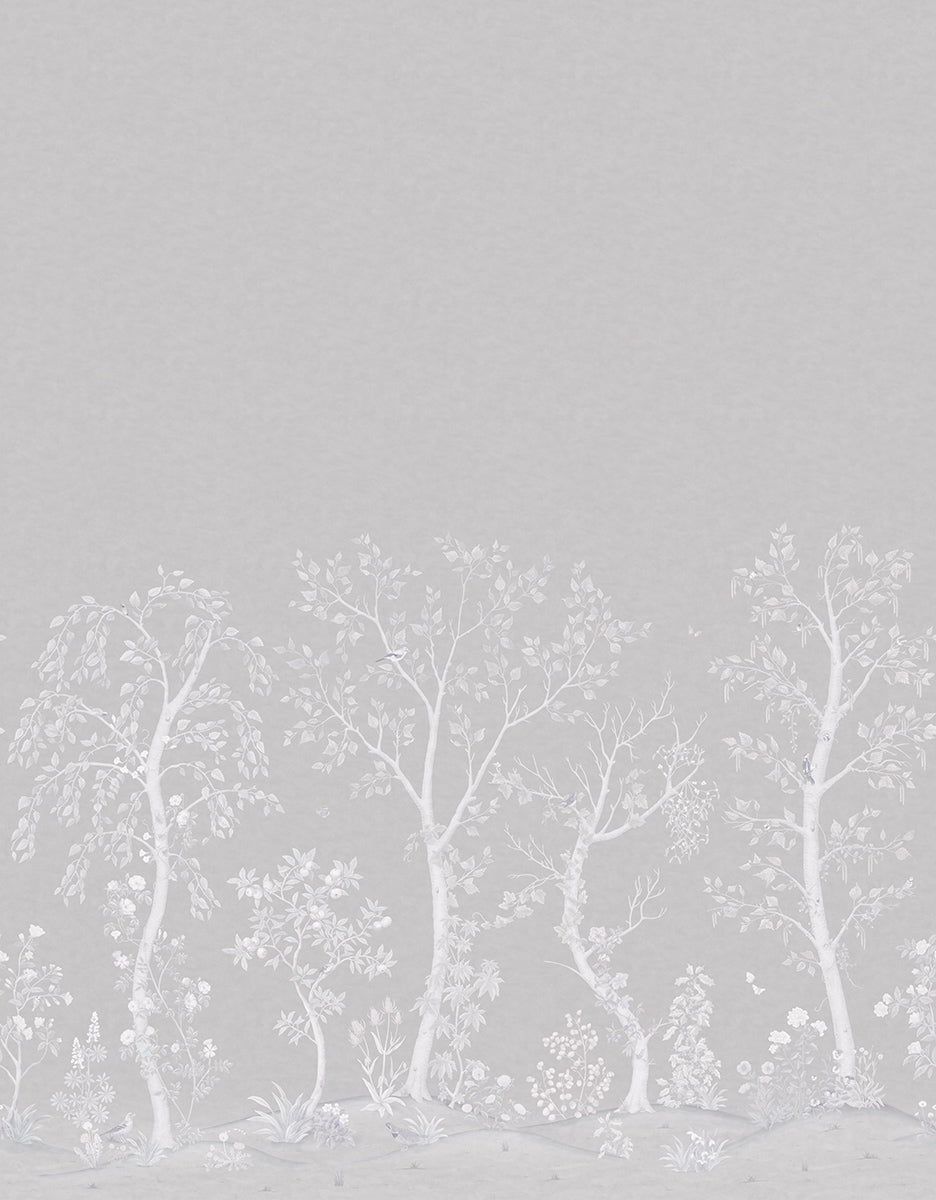 Cole & Son Seasonal Woods Silk - Platinum Silk