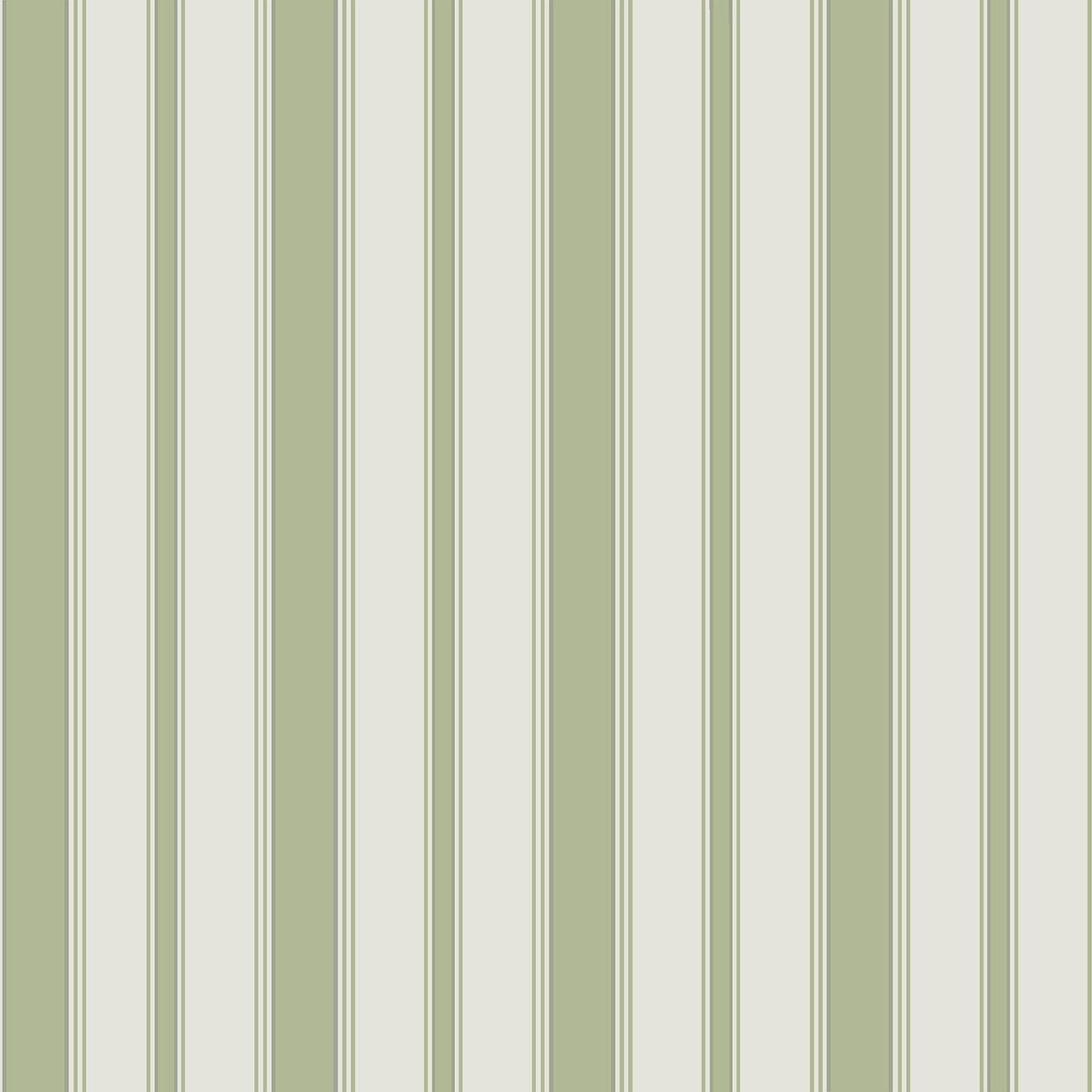 Cole & Son Cambridge Stripe wallpaper - Olive Green
