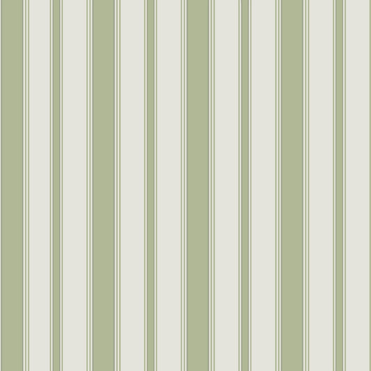 Cole & Son Cambridge Stripe wallpaper - Olive Green