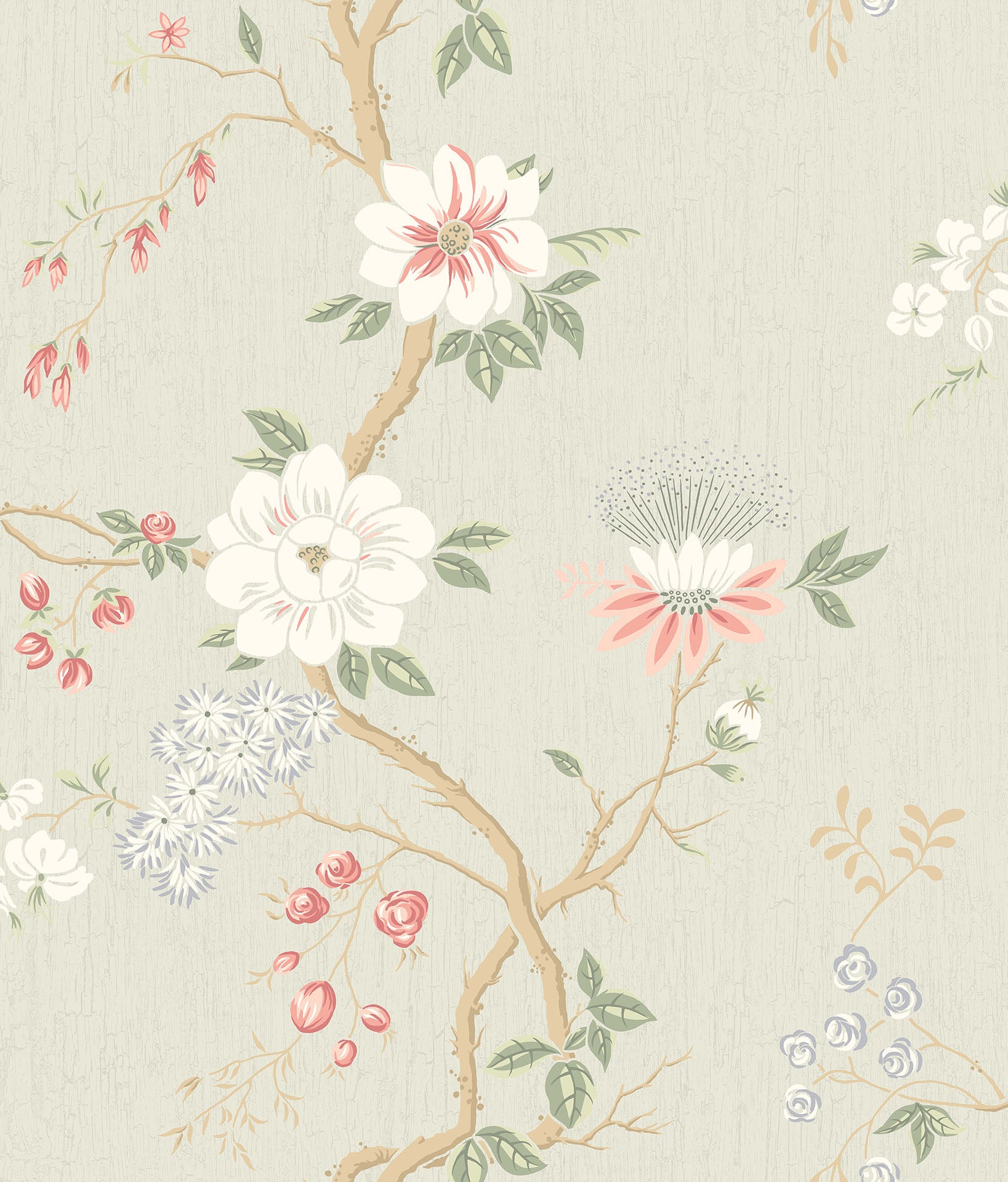 Cole & Son Camellia - Coral & Duck Egg on Eau du Nil