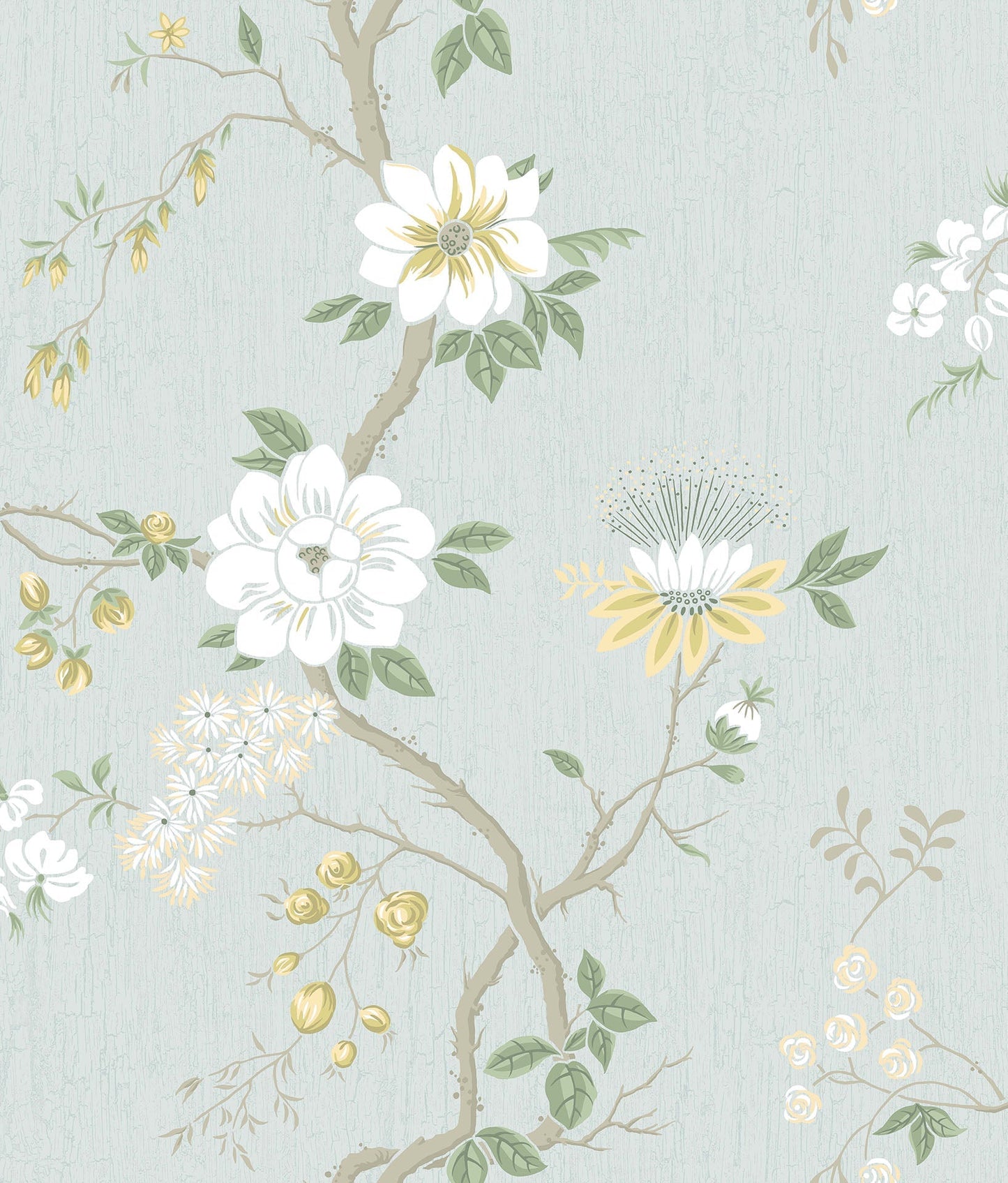 Cole & Son Camellia - Lemon & Sage on Sea Foam
