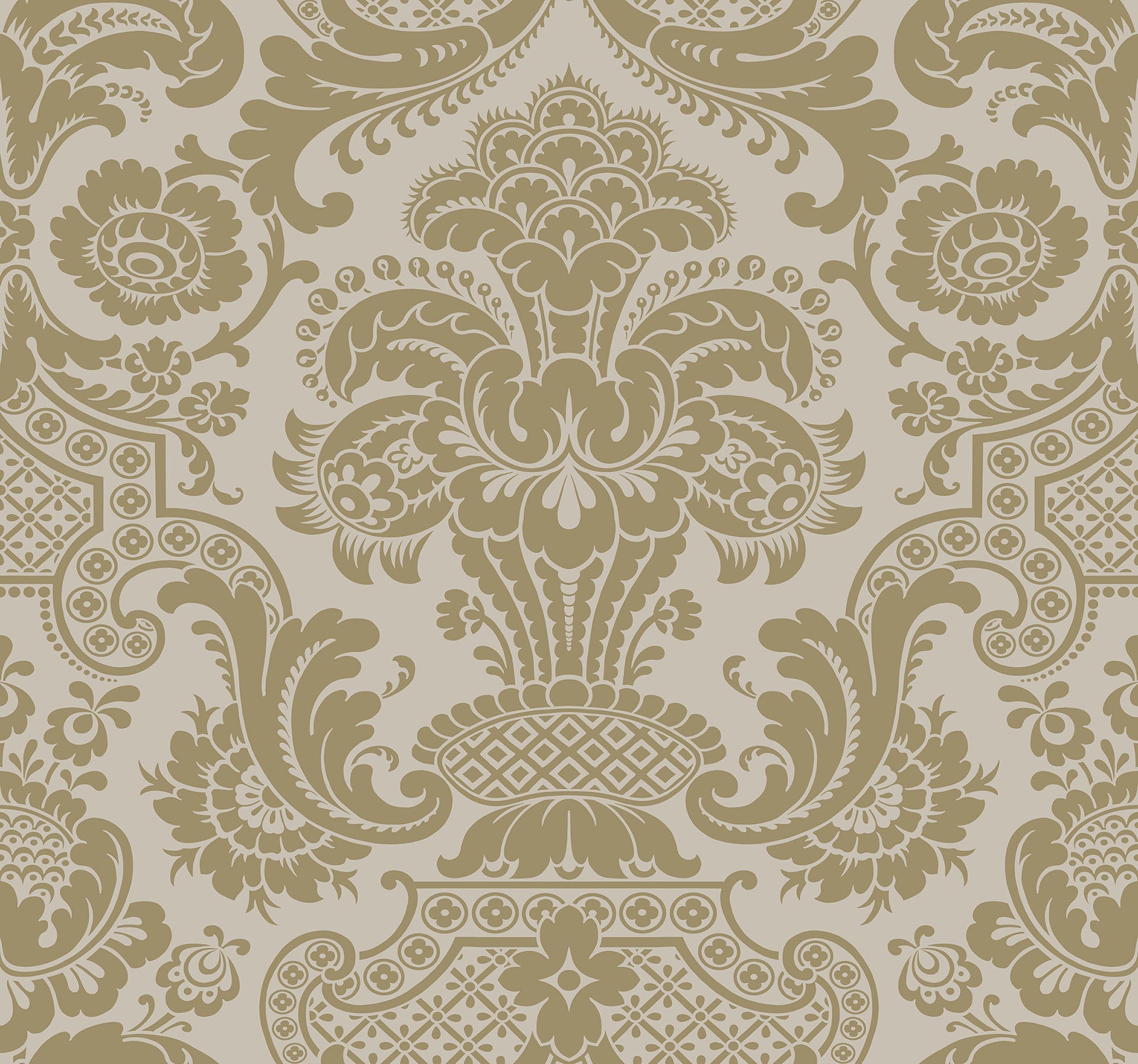 Cole & Son Carmen - Metallic Gilver on Linen