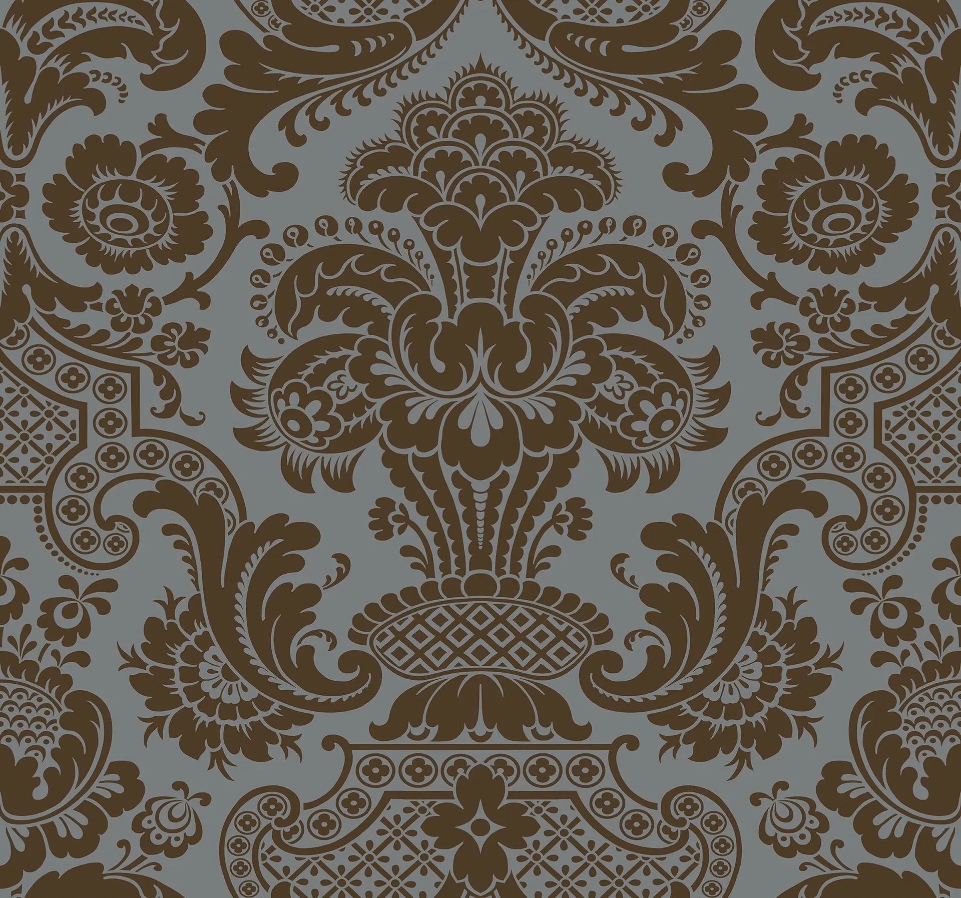 Cole & Son Carmen - Metallic Bronze on Charcoal
