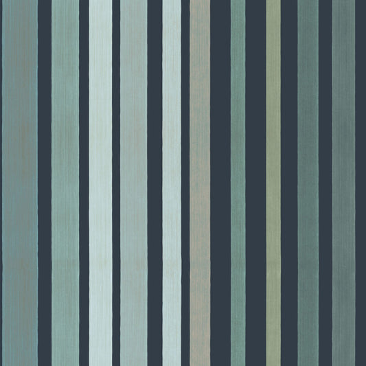Cole & Son Carousel Stripe wallpaper - Frosty Green