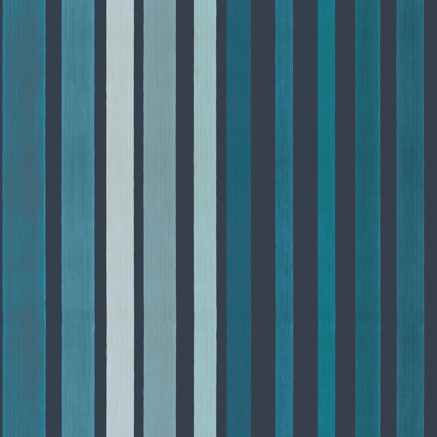 Cole & Son Carousel Stripe - Petrol on Ink