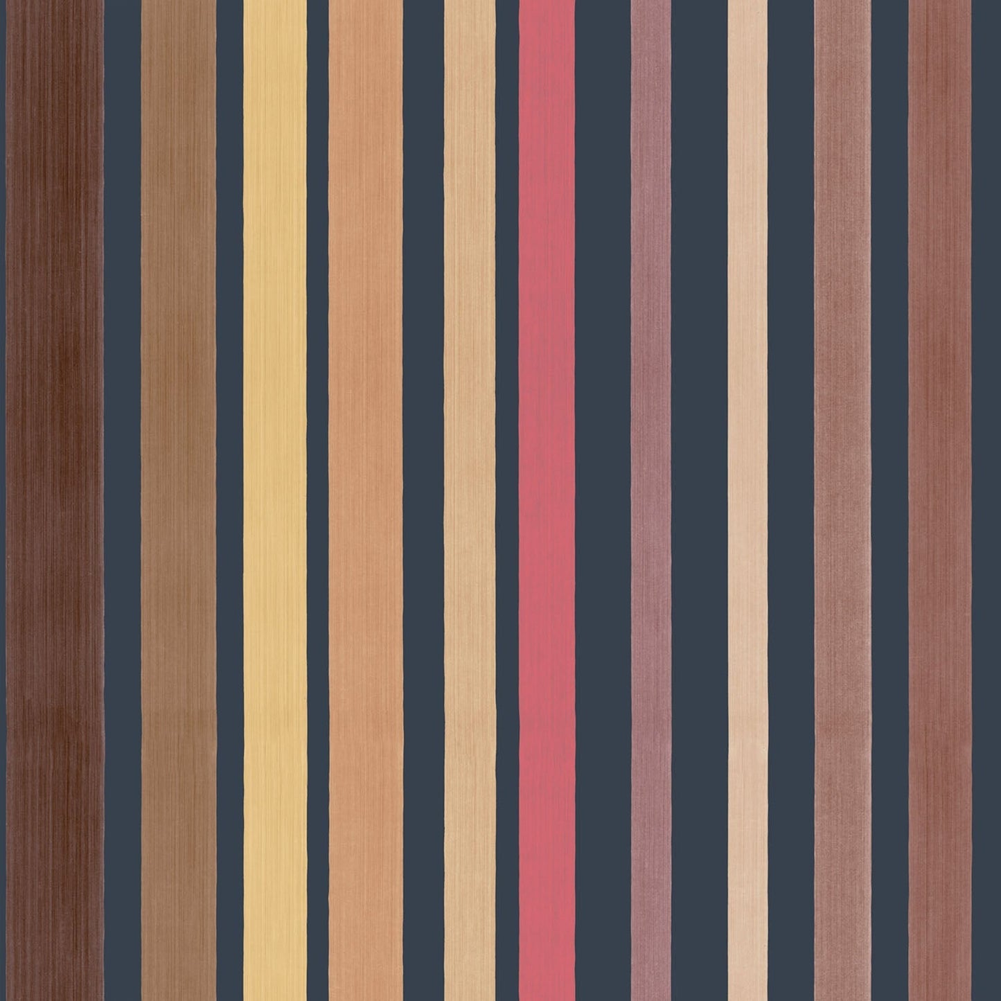 Cole & Son Carousel Stripe - Ginger on Soot