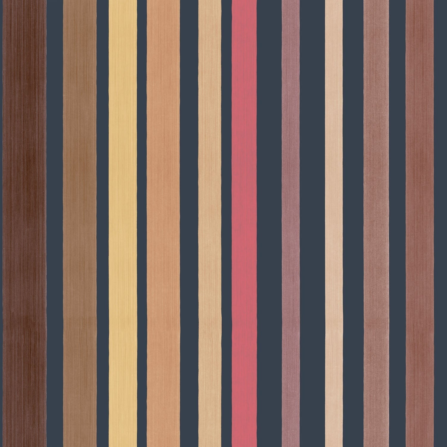 Cole & Son Carousel Stripe - Ginger on Soot
