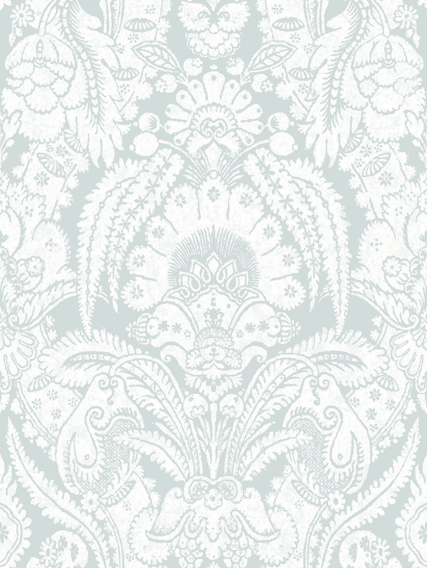 Cole & Son Chatterton - Chalk on Print Room Blue