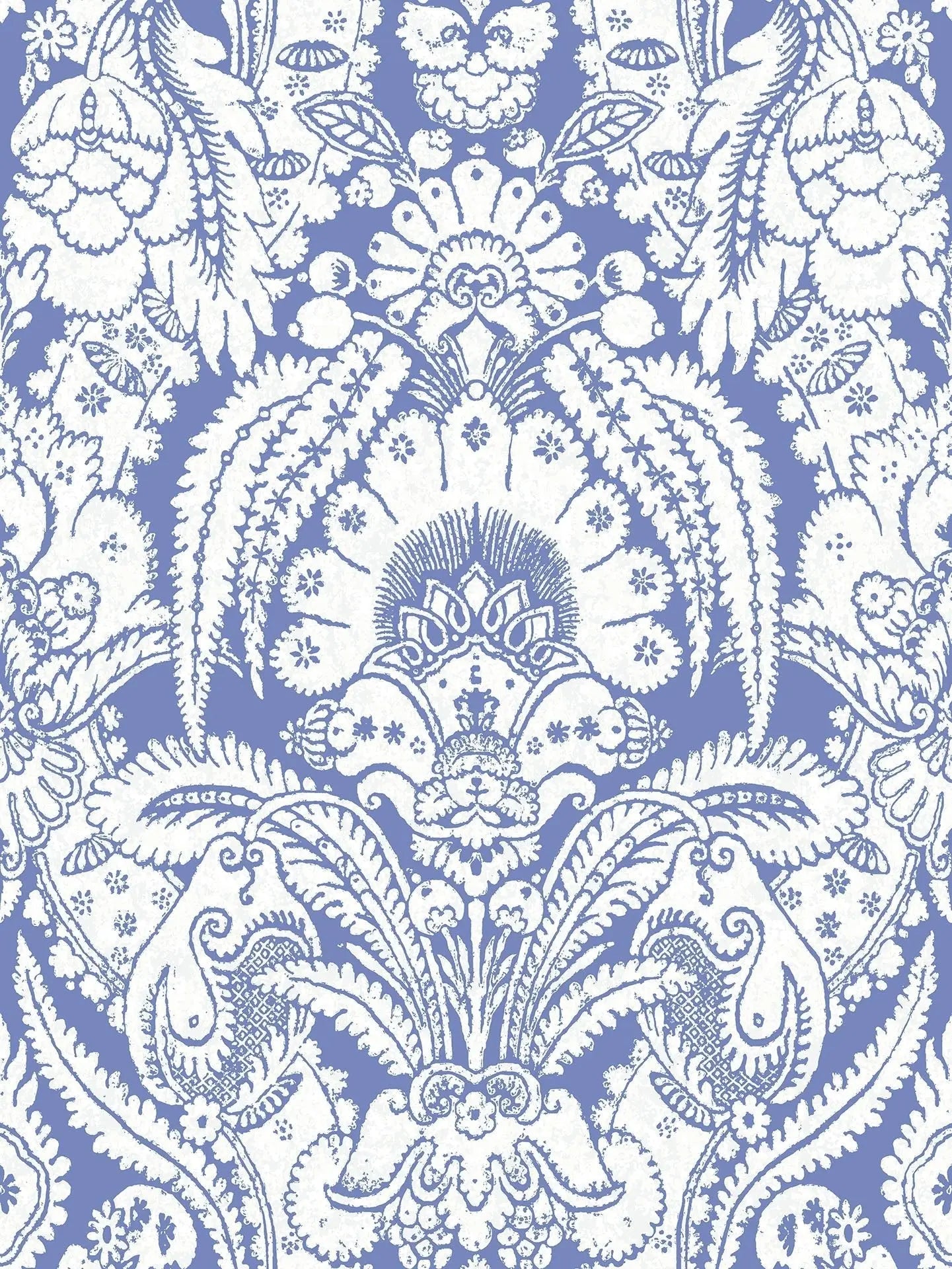 Cole & Son Chatterton - White on Hyacinth Blue